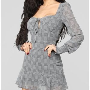 Fashionnova plaid ruffle dress